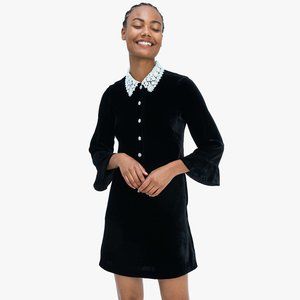 Kate Spade Jewel-button Velvet Shirtdress US 4